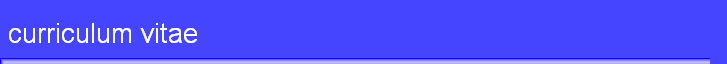 curriculum vitae